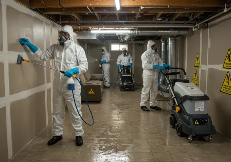 Basement Moisture Removal and Structural Drying process in Murrieta, CA